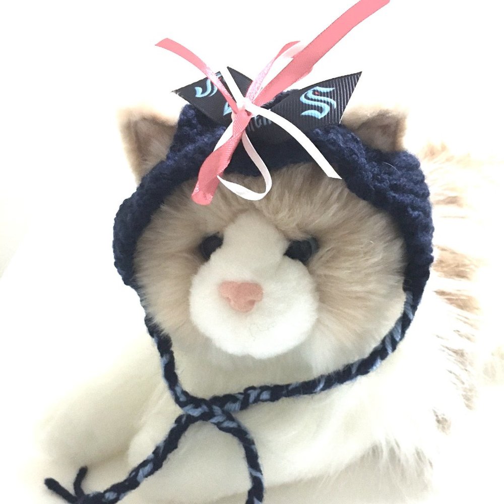 Seattle KRAKEN Hockey Handmade Cat Hat *NEW*